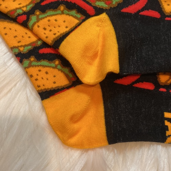Rusty Taco, “Love, Laugh & Eat Tacos” Socks, Orange & Black, Promo Item, New - Picture 7 of 8